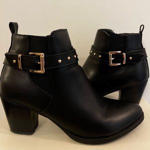 Charlotte Russe Black Chunky heel boots